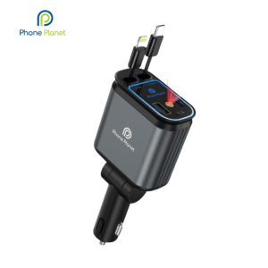 PP-CC08 – 4-IN-1 Car Charger | 120W Fast Charging Charge Multiple Devices Simultaneously with Style