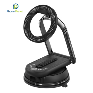 Phone Planet PP-HD25 Magnetic Phone Holder – 2-in-1 Foldable Car Mount, N52 Strong Magnet, Vacuum Suction Base, 360° Adjustable