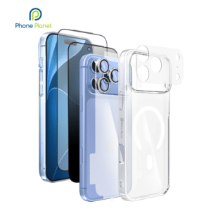 Phone Planet PP-S6-IP18Pro-MPC 6-in-1 iPhone Protection Kit – MagSafe Magnetic Case, HD & Privacy Glass