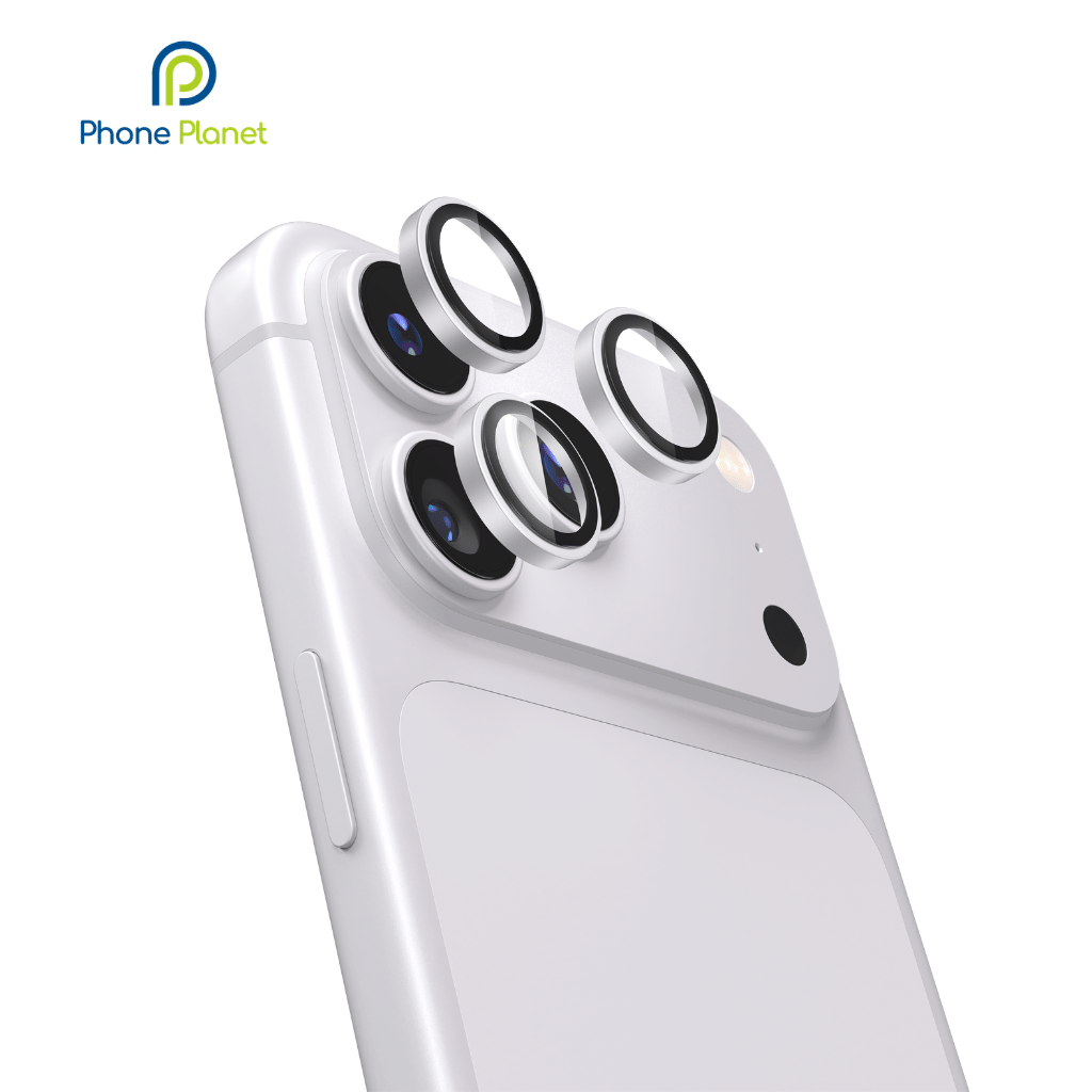 Phone Planet PP-LS-IP18PRO-MAX-SR Camera Lens Protector – Aluminum Alloy & Hard Glass, Ultra-Thin Protection(SILVER)