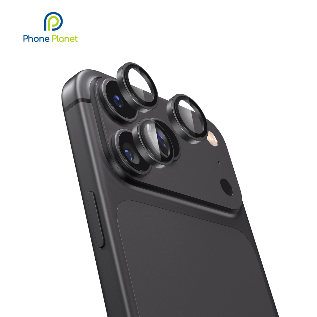Phone Planet PP-LS-IP18PRO-MAX-BK Camera Lens Protector – Aluminum Alloy & Hard Glass, Ultra-Thin Protection(BLACK)