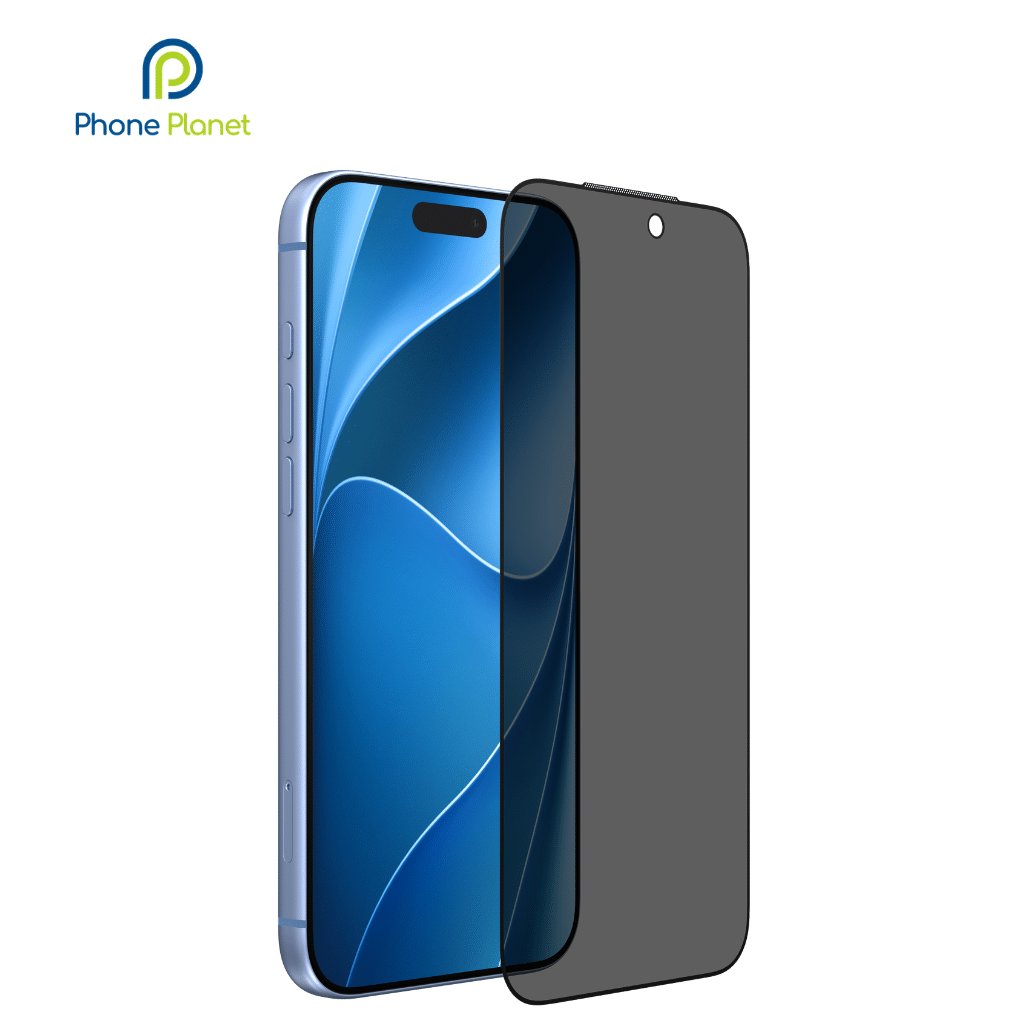 Phone Planet PP-AF-IP18PRO-P Privacy Glass Screen Protector for iPhone – 28° Anti-Peeping, 9H Tempered Glass