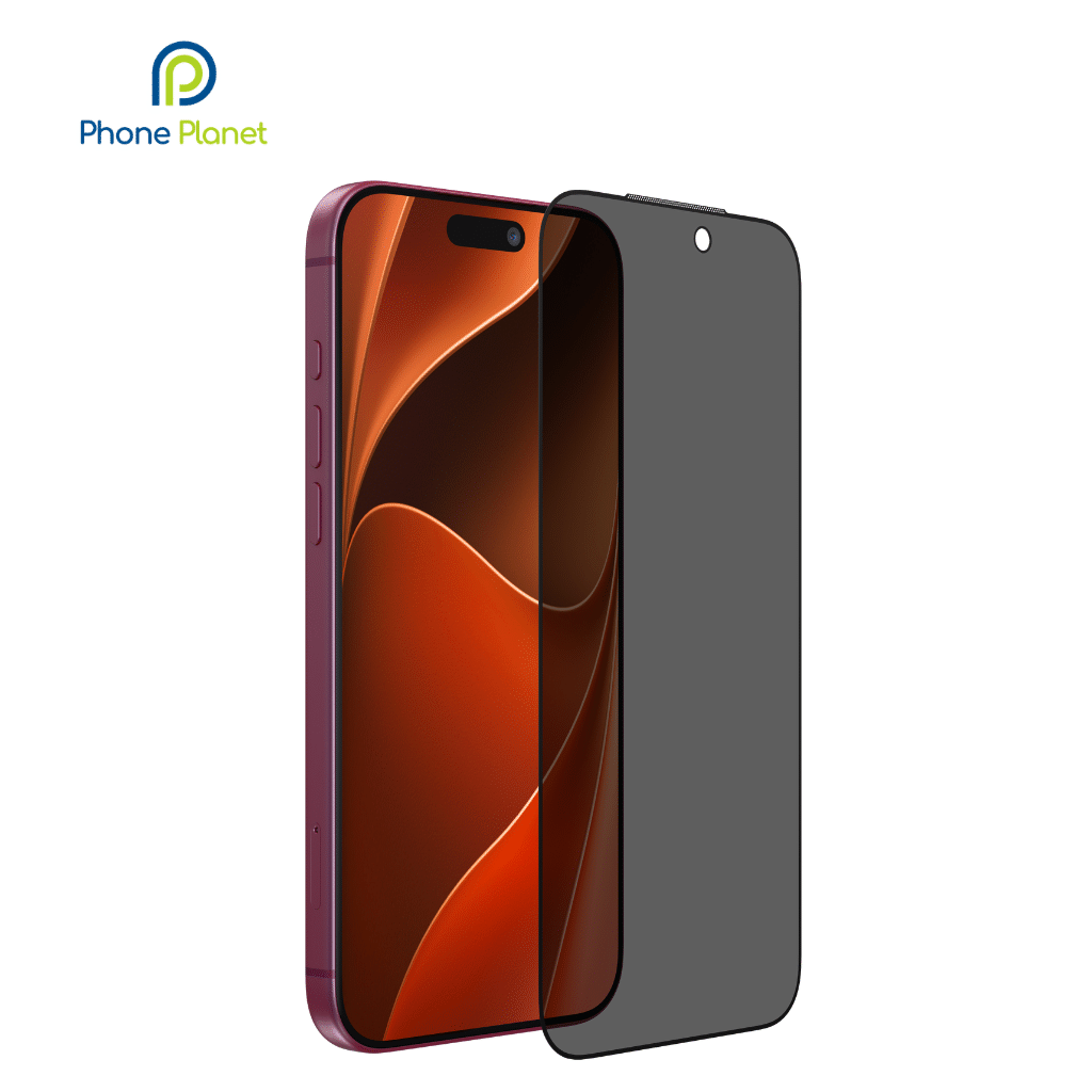 Phone Planet PP-AF-IP18PROMAX-P Privacy Glass Screen Protector for iPhone – 28° Anti-Peeping, 9H Tempered Glass
