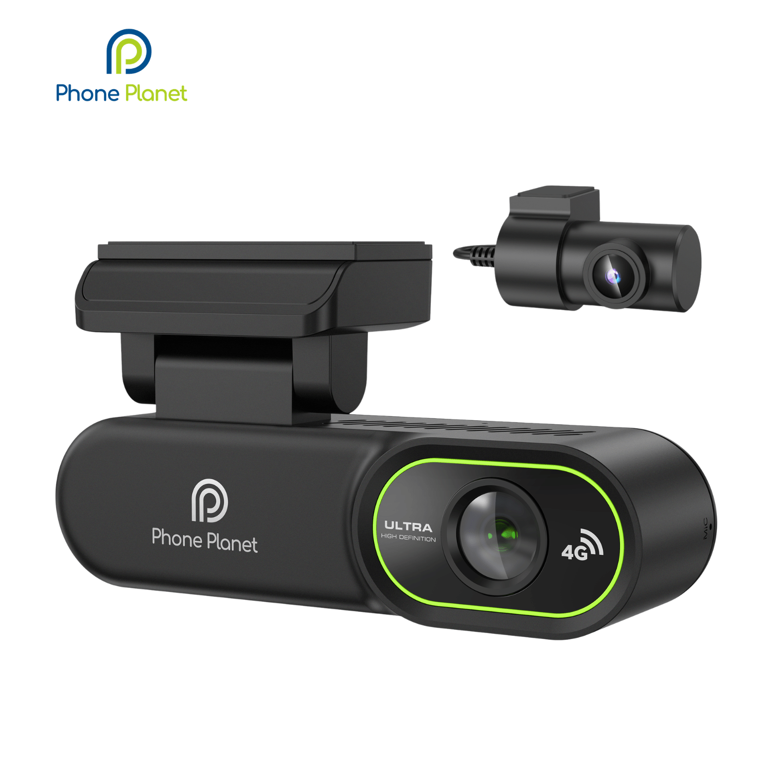 Phone Planet PP-DC04 4G Car Dash Cam – 3K+1080P Dual Camera, Remote Live Broadcast, GPS+BDS, Starlight Night Vision